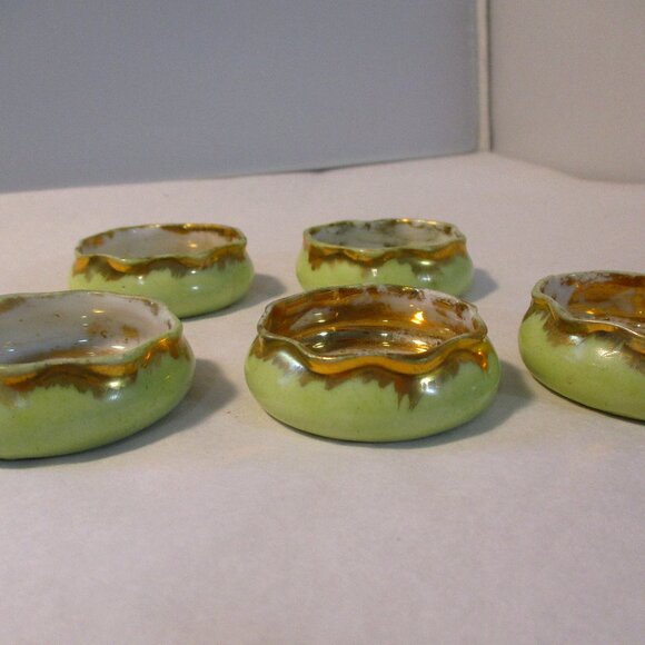 Antique Vintage Haviland Limoges France Lusterware Open Salts Dishes - Picture 3 of 9